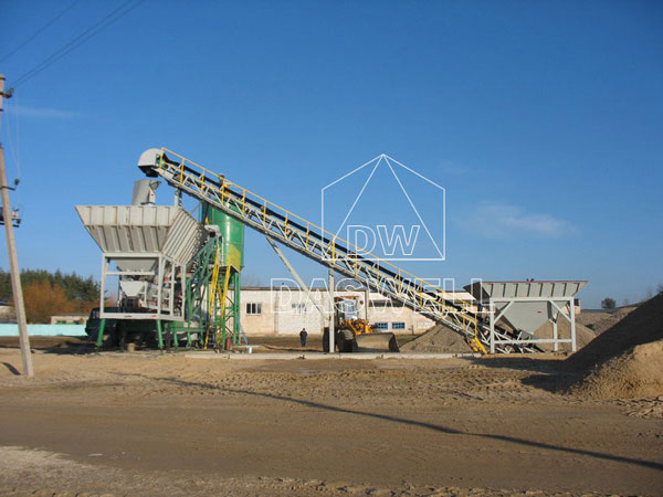 YHZS 35 Concrete Batching Plant in Russia