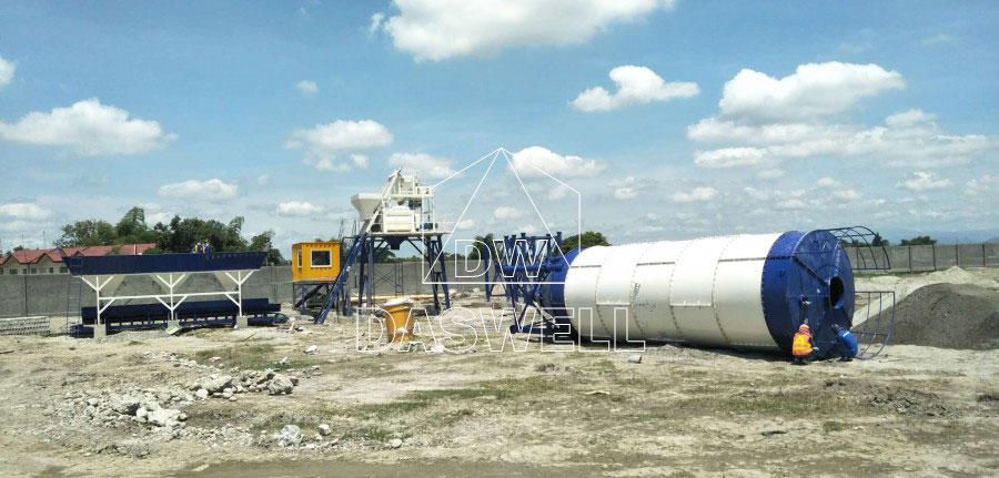 Daswell YHZS 25 Portabble Concrete Plant Installation in Davao