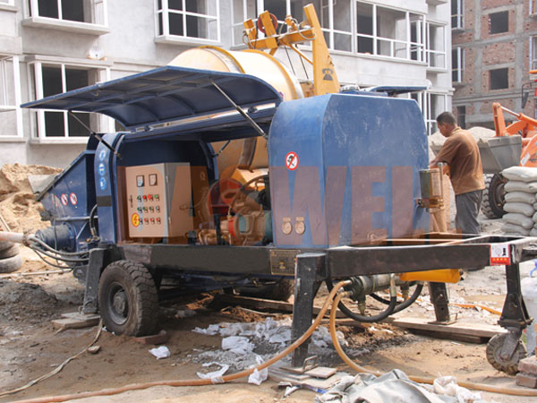 Trailer Pump Construction Site