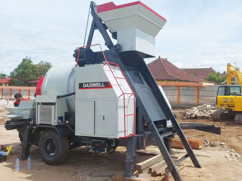 daswell concrete mixer pump in site