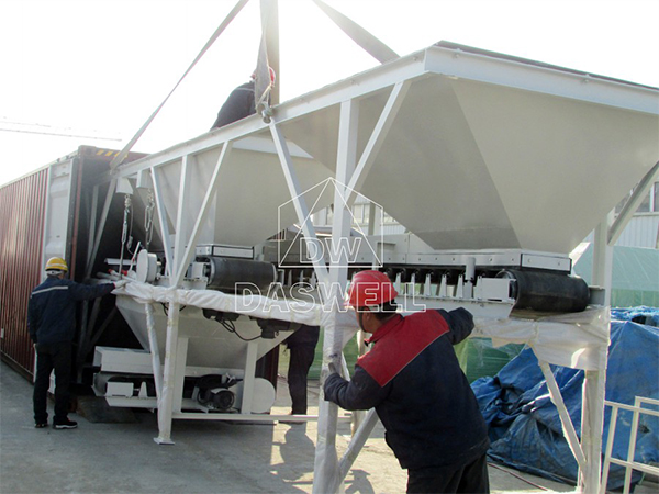 HZS 25 Stationary Concrete Batching Plant Delivery
